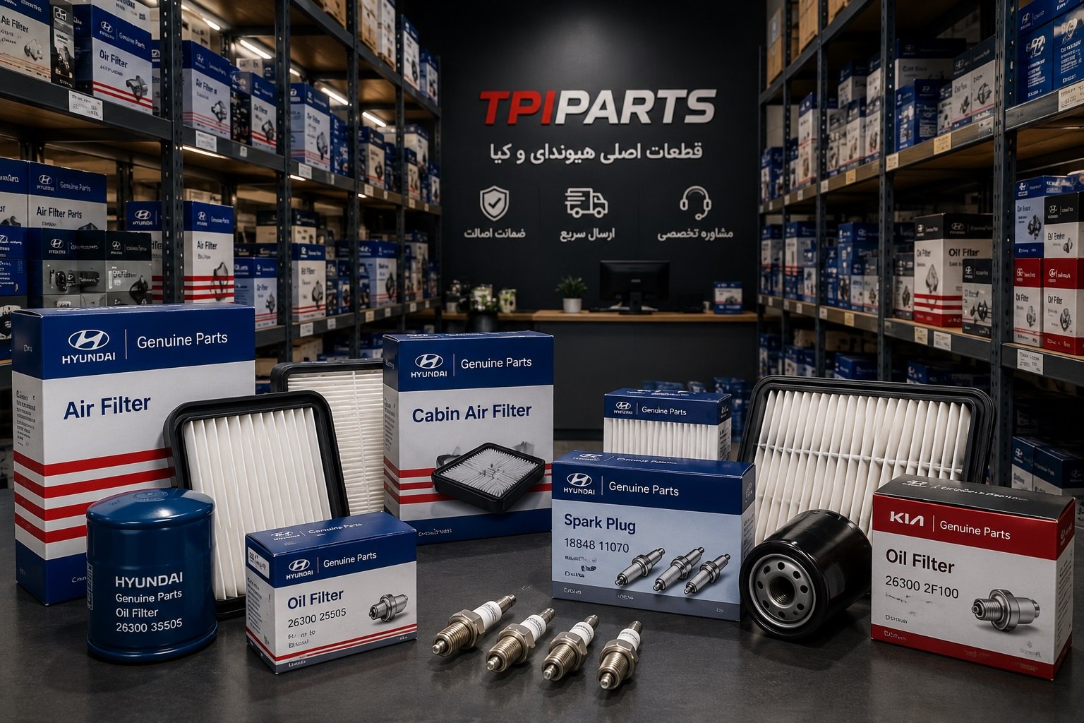 مجموعه قطعات هیوندای و کیا در TPIPARTS