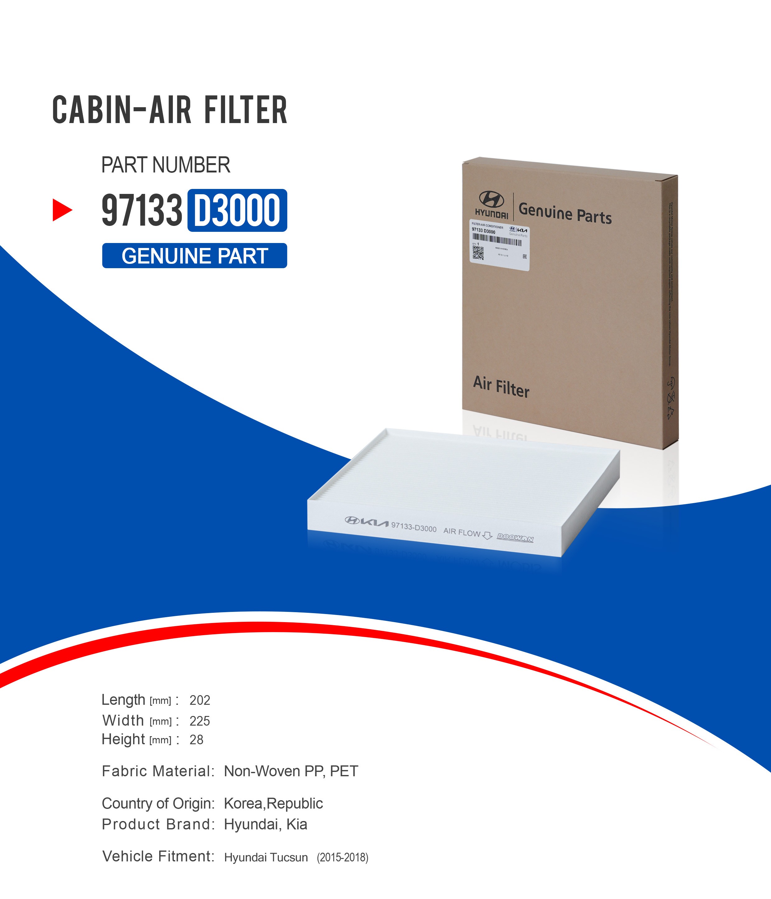 فیلتر کابین 97133-D3000 — تصویر 3